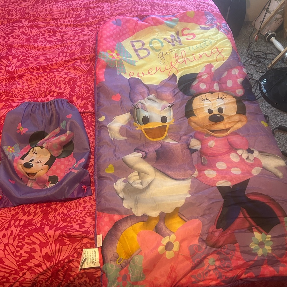 Disney Pink and Purple Sleeping bag with Mickey Mouse Design